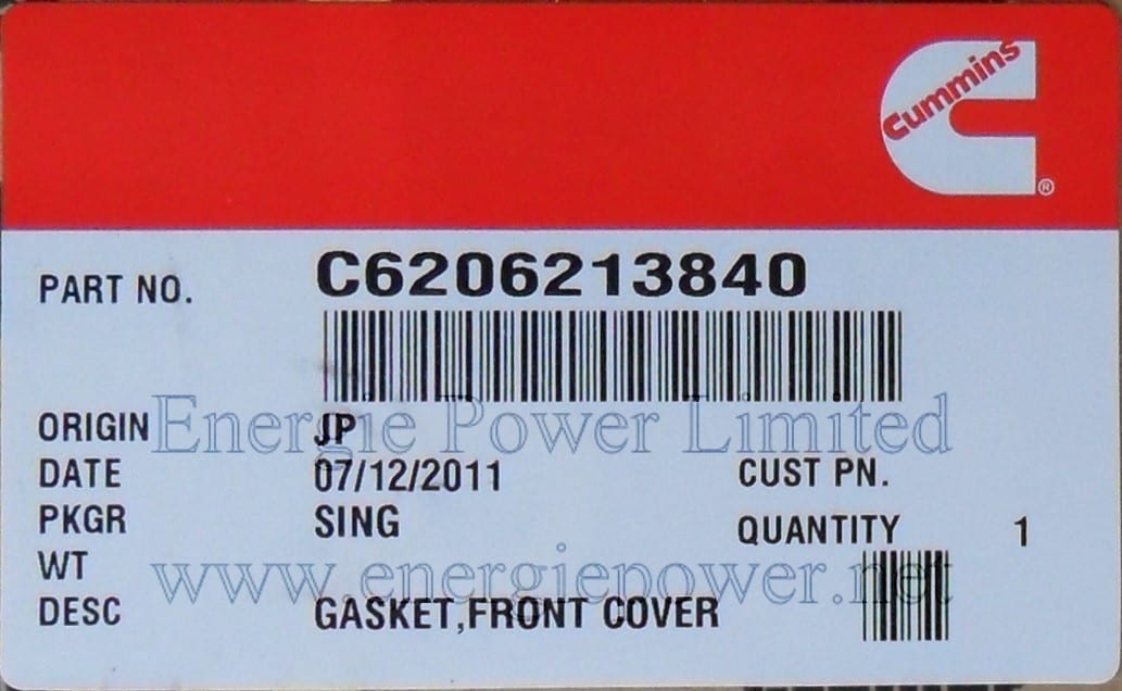 Gear Cover Gasket-C6206213840