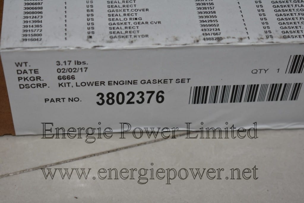3802376Lower Engine Gasket Kit