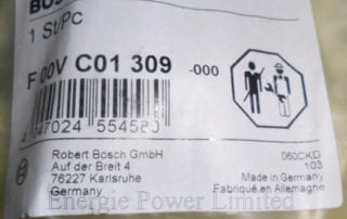 Bosch valve component F00VC01309